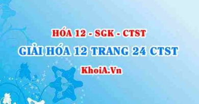 Giải Hóa 12 trang 24 Chân trời Sáng tạo